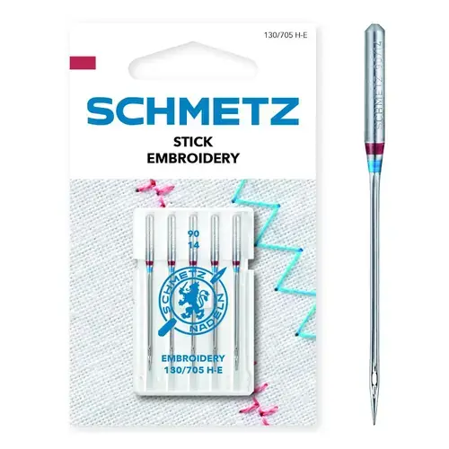 Set  5 ace de brodat, finete 90, Schmetz 130/705 H-E VDS
