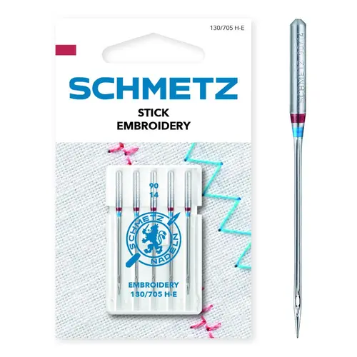 Set  5 ace de brodat, finete 90, Schmetz 130/705 H-E VDS