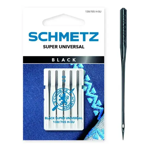 Set 5 ace de brodat, anti-glue, finete 80, Schmetz 130/705 H-SU VCS