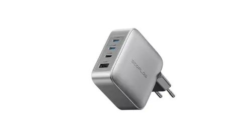 Incarcator de retea EcoFlow Rapid Pro 2 x 140W, 2 x 30W, 3x USB-C, 1x USB-A, GaN (Gri)