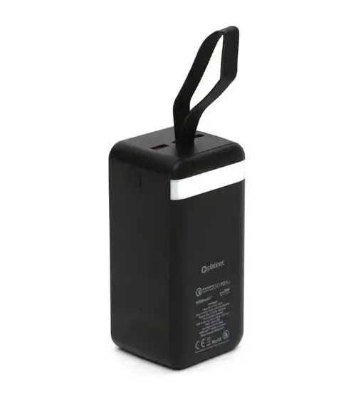 Acumulator extern Platinet PMPB5020B, 50000 mAh, 20 W, 1 x USB, 1 USB Type-C (Negru)
