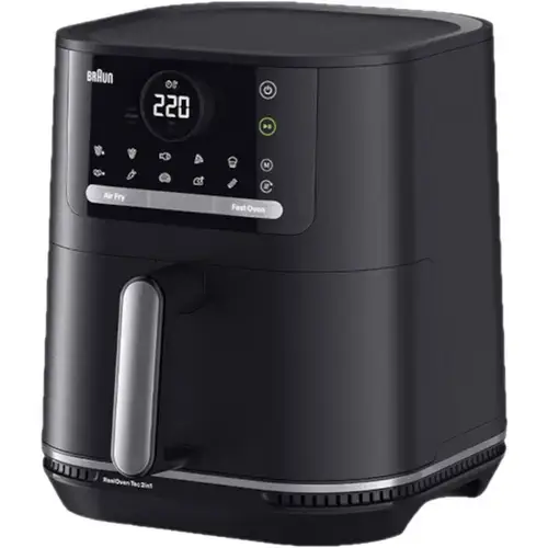 Friteuza cu aer cald Braun HF5050 MultiFry 5, 5.7 l, 2000 W, 15 programe, Temperatura ajustabila 80-200 C (Negru)
