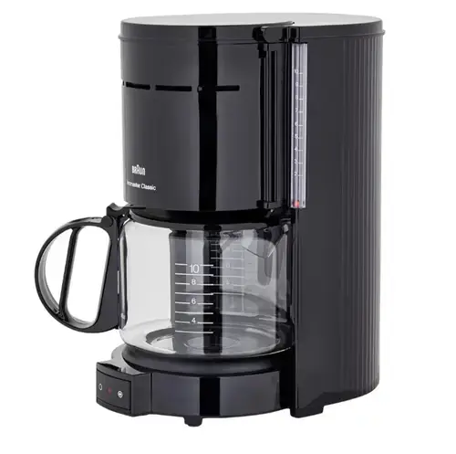 Cafetiera cu picurare Braun KF 47/1 Aromaster, 10 cesti, 1000 W, Oprire automata, Sistem OptiBrew (Negru)