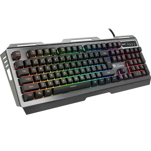 Tastatura Gaming Genesis Rhod 420, Iluminata RGB (Negru/Argintiu)