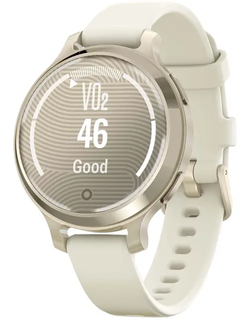 Ceas activity tracker Garmin Lily 2 Active, 38mm, curea silicon, Waterproof 5 ATM, GPS (Auriu)