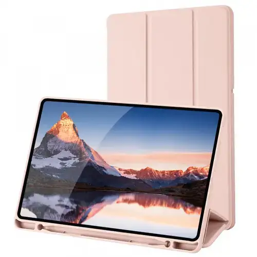 Husa pentru Samsung Galaxy Tab S6 Lite (2024) / Tab S6 Lite (2022) / Tab S6 Lite (2020), Techsuit, Flex Trifold (Roz)
