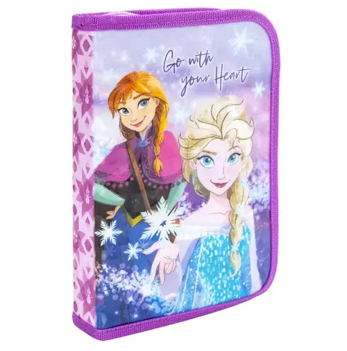 Penar textil Frozen FR04731_2, 21 x 14 x 3.5 cm, 1 fermoar si 2 flapsuri