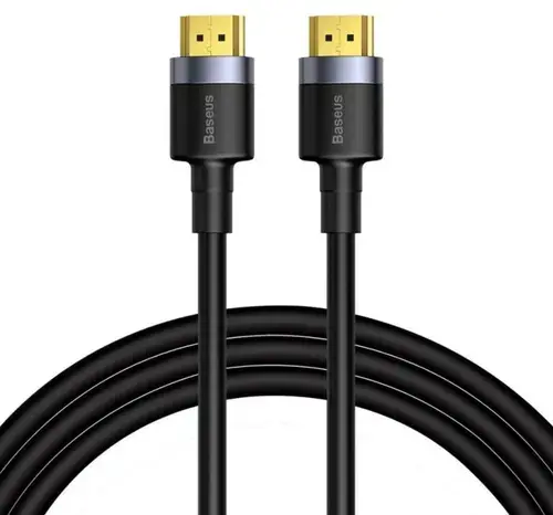 Cablu HDMI Adaptor 4K Baseus CADKLF-G01, HDMI la HDMI, 3 m (Negru/Auriu)