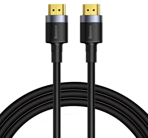 Cablu HDMI Adaptor 4K Baseus CADKLF-G01, HDMI la HDMI, 3 m (Negru/Auriu)