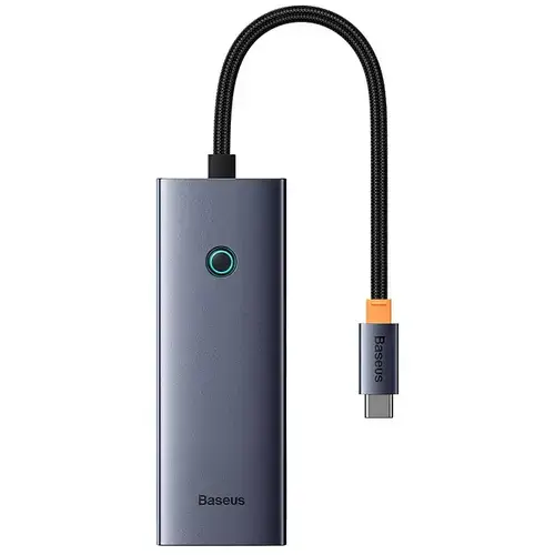 Hub USB-C Baseus UltraJoy, 3 x USB-A 3.0, USB-C, HDMI, RJ45 (Gri)