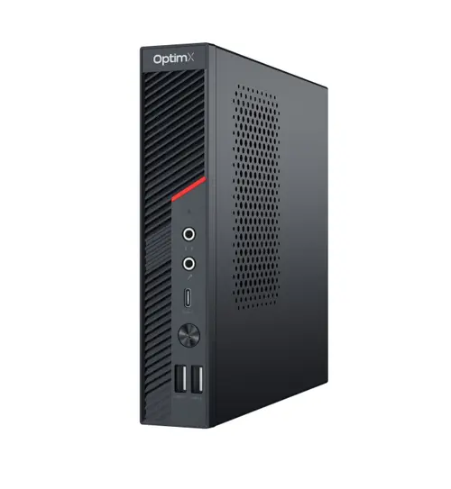 Calculator Sistem PC OptimX T100 - H610 MiniPC Intel® Core™ i5-14400 up to 4.70Ghz, Memorie 8GB DDR4, 256GB SSD, Wi-Fi, Bluetooth, Video Integrat Intel® UHD Graphics (Negru)