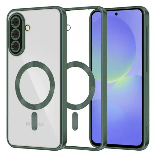 Husa MagSafe pentru Samsung Galaxy A56 A566 / A36 A366, Techsuit, Luxury Crystal, Verde Inchis