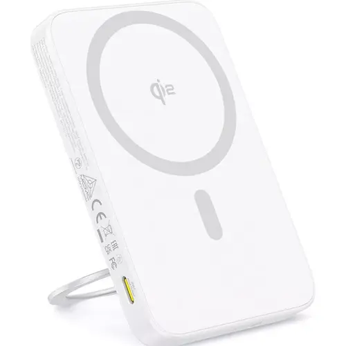 Baterie externa Baseus PicoGo Qi2 Magnetic 5000mAh, 20W/ USB-C, 15W/Wireless (Alb)
