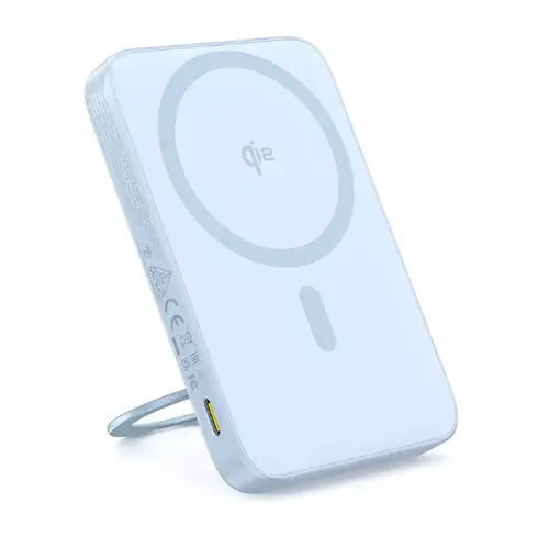 Baterie externa Baseus PicoGo Qi2 Magnetic 5000mAh, 20W/ USB-C, 15W/Wireless (Albastru)