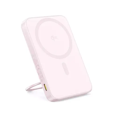 Baterie externa Baseus PicoGo Qi2 Magnetic 5000mAh, 20W/ USB-C, 15W/Wireless (Roz)
