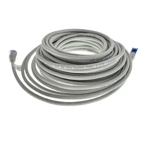 Cablu ecranat S / FTP, Lanberg 42726, cat 6A, mufat 2xRJ45, lungime 15 m, AWG 26, 500 MHz, LSZH, de legatura retea, ethernet, Gri