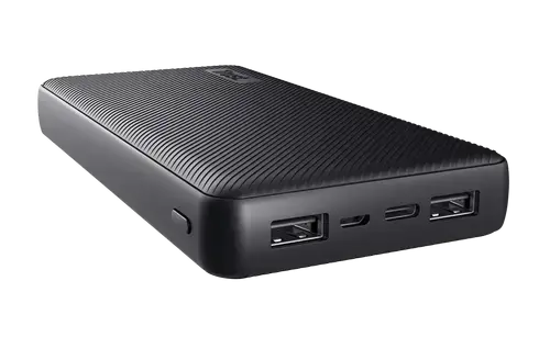 Baterie externa Trust Primo 20.000mAh, 3 porturi: 2 x USB-A (12W) si 1 x USB-C (15W), Negru