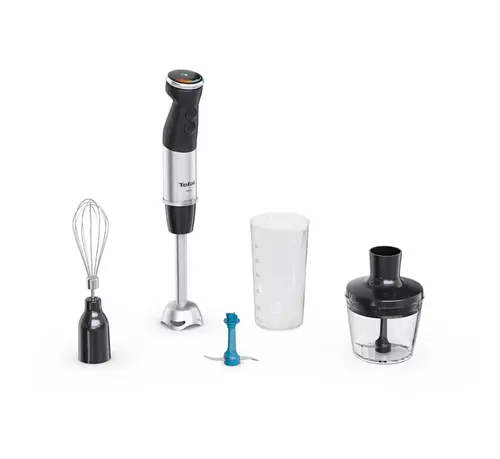 Mixer vertical Tefal Quickchef+ HB67E830, 0.8l, 1000W, 20 trepte viteza (Negru/Argintiu)
