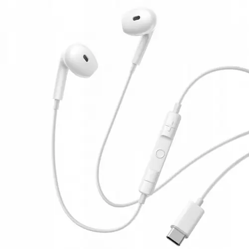 Casti Stereo Baseus Encok CZ19, Microfon, USB-C (Alb)