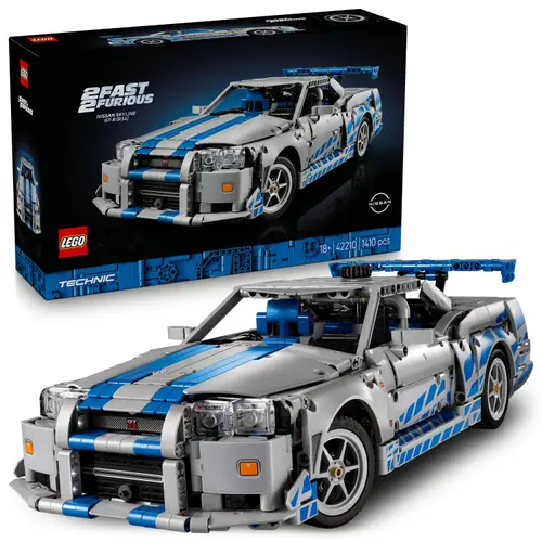 LEGO® Technic - Masina Nissan Skyline GT-R (R34) din Mai furios, mai iute 42210, 1410 piese