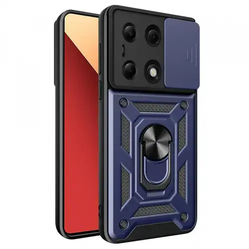 Husa Techsuit CamShield pentru Xiaomi Redmi Note 14S / Note 13 Pro 4G / Poco M6 Pro 4G (Albastru/Negru)
