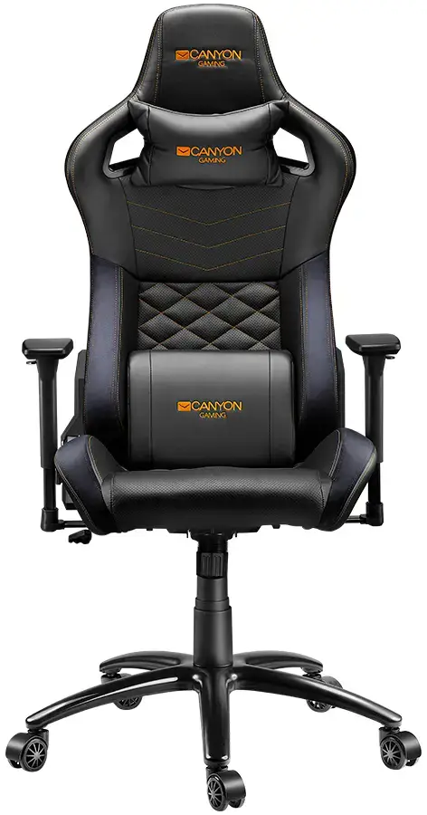 Scaun Gaming Canyon Nightfall CND-SGCH7, reglabil (Negru/Portocaliu)