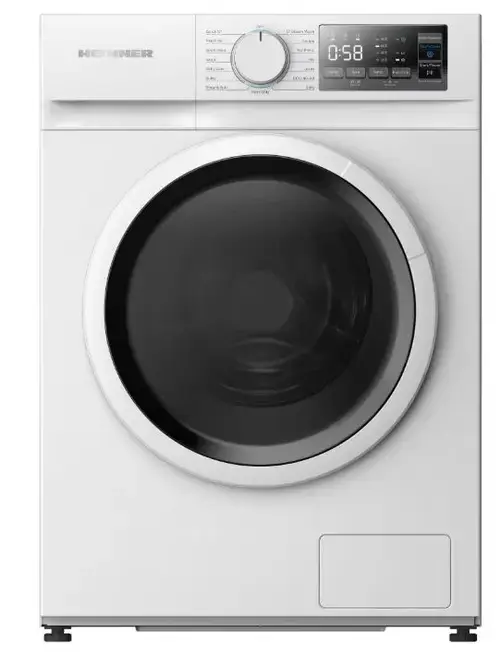 Masina de spalat rufe slim Heinner HWM-M814IVSMNA+++, 8 kg, 1400 RPM, Motor inverter, Display digital, Blocare acces copii, Clasa A (Alb)