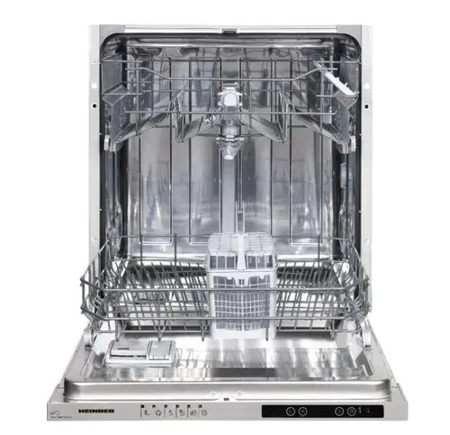 Masina de spalat vase incorporabila Heinner HDW-BI6613AID+++, 13 seturi, 6 programe, Display LED, Aquastop, Clasa D, 60 cm (Alb)