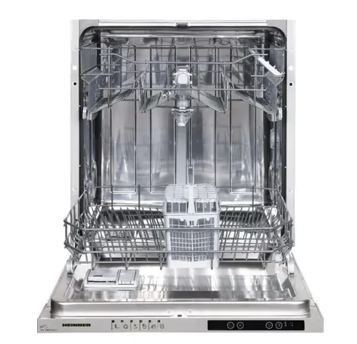 Masina de spalat vase incorporabila Heinner HDW-BI6613AID+++, 13 seturi, 6 programe, Display LED, Aquastop, Clasa D, 60 cm (Alb)