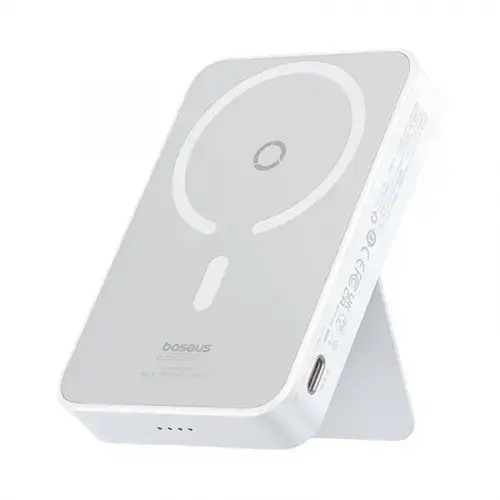 Baterie Externa Wireless Baseus MagPro Magnetic PPCXZ05, 5000 mAh, 20 W, PD + FQI, 1 x QI, 1 x USB-C (Alb)