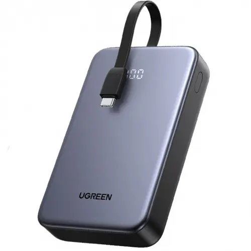Acumulator extern Ugreen 20.000 mAh, 22.5W, QC + PD, 1 x USB-A, 2 x USB-C (Gri)