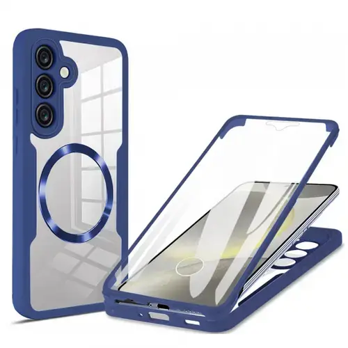 Husa MagSafe Techsuit ColorVerse 360  pentru Samsung Galaxy S24+ S926 (Albastru/Transparent)
