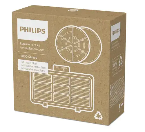 Set filtre de schimb Philips  XV1210/01, pentru aspiratoare fara sac din seria 1000