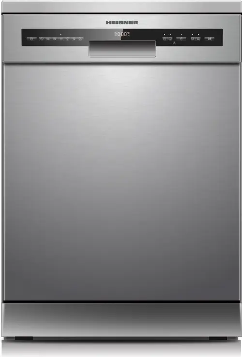 Masina de spalat vase Heinner HDW-FSM60714AXD+++, 14 seturi, Clasa D, Display LED, 7 programe (Argintiu)