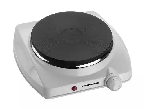 Plita electrica HEINNER HSHP-K1400WH, 1400 W, Termostat ajustabil, Protectie supraincalzire (Alb)