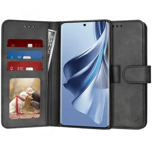 Husa Techsuit Diary Book pentru Oppo Reno10 / Reno10 Pro (Negru)