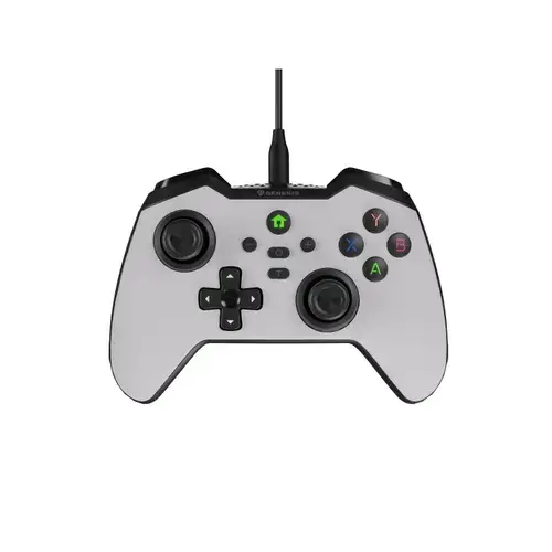 Gamepad Genesis Mangan 300, USB-C, 19 butoane, Vibratii, PC/Android/Nintendo Switch (Alb)