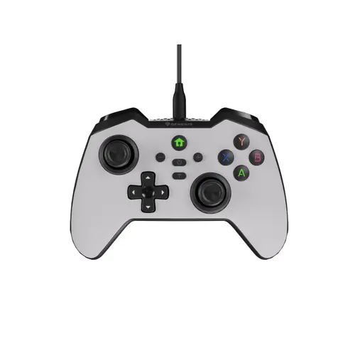 Gamepad Genesis Mangan 300, USB-C, 19 butoane, Vibratii, PC/Android/Nintendo Switch (Alb)