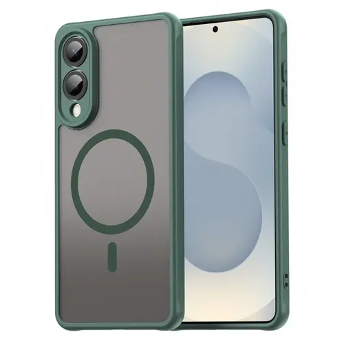 Husa MagSafe Techsuit HaloFrost II pentru Samsung Galaxy S25 Edge S937 (Transparent/Verde)