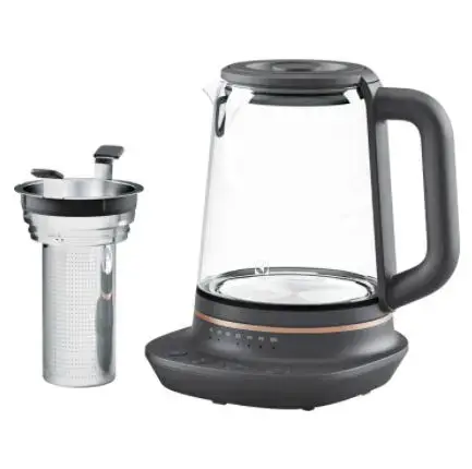 Fierbator de apa Electrolux Explore 7 E7GK1-8BP, 2400 W, 1.7 L, Set infuzor ceai inclus (Negru/Transparent)