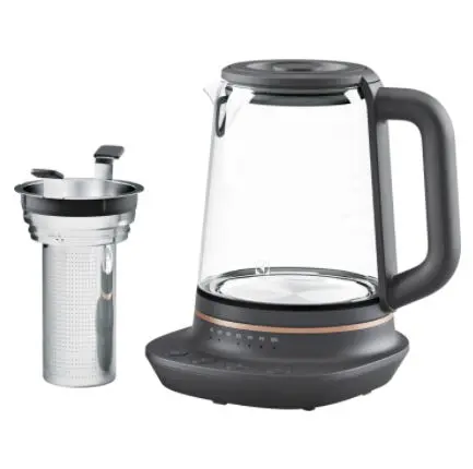 Fierbator de apa Electrolux Explore 7 E7GK1-8BP, 2400 W, 1.7 L, Set infuzor ceai inclus (Negru/Transparent)