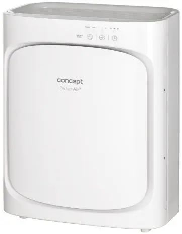 Purificator de aer Concept CA1000, Acoperire pana la 35 mp, Filtru HEPA, Nivel zgomot 55dB (Alb)