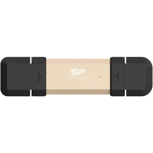 SSD Extern Silicon Power DS72, 500GB, USB-A / Type-C 3.2 (Negru/Auriu)