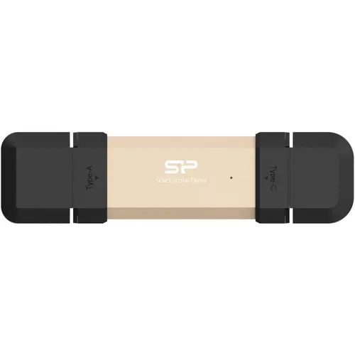 SSD Extern Silicon Power DS72, 500GB, USB-A / Type-C 3.2 (Negru/Auriu)