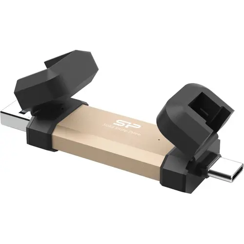 SSD Extern Silicon Power DS72, 250GB, USB-A / Type-C 3.2 (Negru/Auriu)