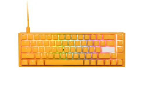 Tastatura Gaming Ducky One 3 SF, iluminare RGB, Wired, USB (Galben)