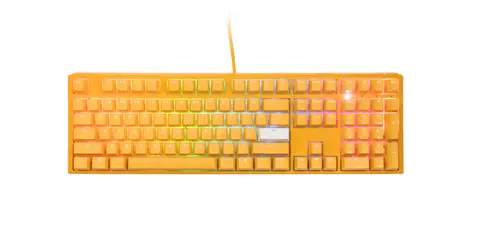 Tastatura Gaming Ducky One 3, iluminare RGB, Cherry MX Clear switches, USB (Galben)