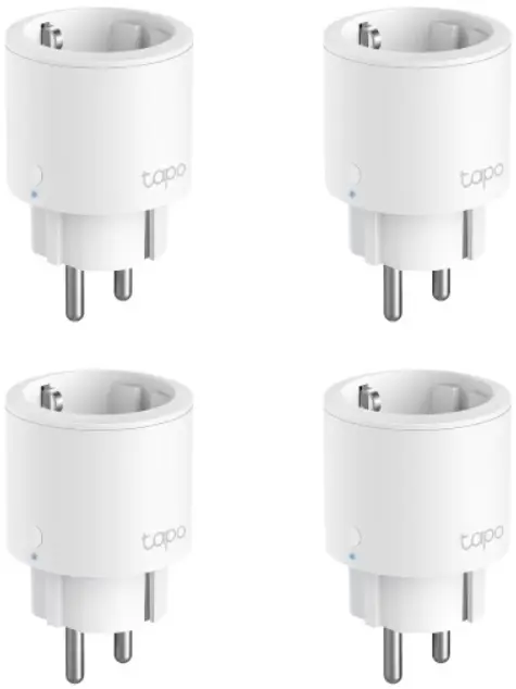 Priza inteligenta TP-Link Mini Tapo P115, Wi-Fi, monitorizare consum energie, voice control, 16A, compatible with Android / iOS, Amazon Alexa si Google Assistant, 220-240V, design compact, 4 pack (Alb)