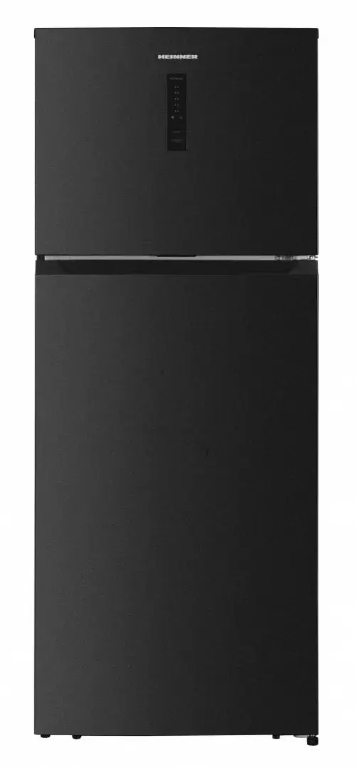 Frigider cu doua usi Heinner HF-HM415NFDXE++, 415 l, Clasa E, Full No Frost, Display Touchscreen, Lumina LED, H 178 cm (Inox/Antracit)