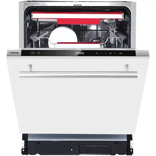 Masina de spalat vase incorporabila Toshiba DW-15B3, 15 seturi, 7 programe, Clasa C, Display Touch control, AquaStop, Filtru AntiBacterian, 60 cm (Alb)